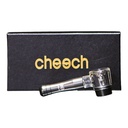 CHEECH 4"INCH CLEAR BOLINE HAMMER DESIGN HANDPIPE