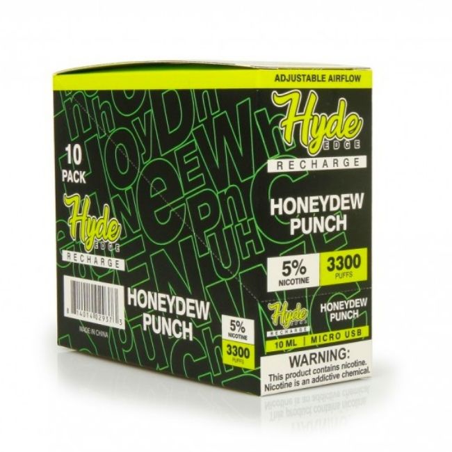 HYDE EDGE RECHARGE 5% DISPO (100ML) 3.3K PUFFS 10CT/ BOX
