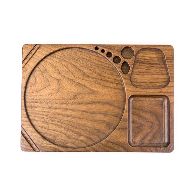BLAZY SUSAN DAB ROLLING TRAY WITH 3PC SILICONE INSERTS