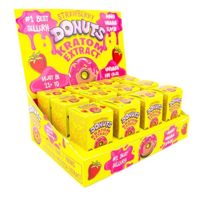 DONUTS KRATOM EXTRACT 100MG 30ML SHOT 12CT/ BOX