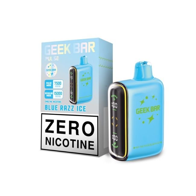 GEEK BAR PULSE 0% DISPOSABLE (ZERO NICOTINE) (80ML) PULSE MODE - 7.5K &amp; REG. MODE - 15K PUFFS 5CT/ BOX