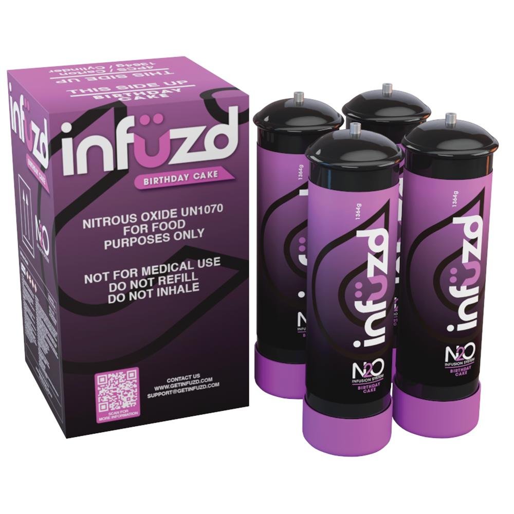 INFUZD 1364G CYLINDER FLAVORED CHARGERS 4CT/ BOX