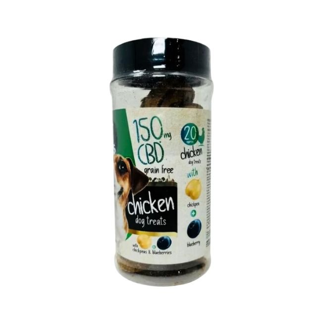 JUST CBD PETS DOG TREATS GRAIN FREE 150MG COOKIES JAR