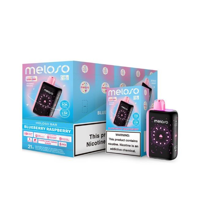MELOSO BY GEEK BAR 5% DISPOSABLE (90ML) PULSE MODE - 15K &amp; REG. MODE - 30K PUFFS 5CT/ BOX