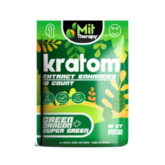 MIT THERAPY EXTRACT ENHANCED KRATOM 10 CAPSULES PER BAG 12CT/ BOX