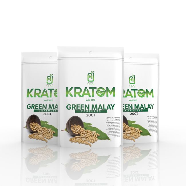 NJOY KRATOM 20CT CAPSULES BAG