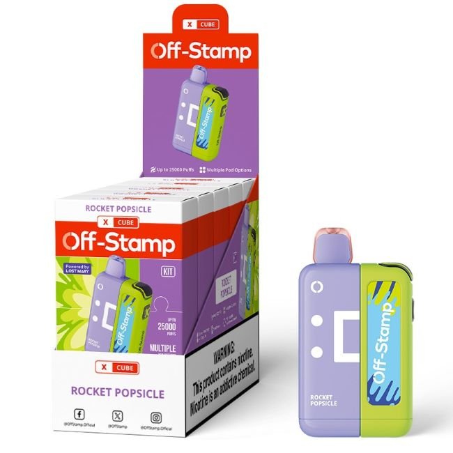 OFF STAMP X CUBE BY LOST MARY 5% DISPOSABLE KIT (90ML) 25K PUFFS 5CT/ BOX