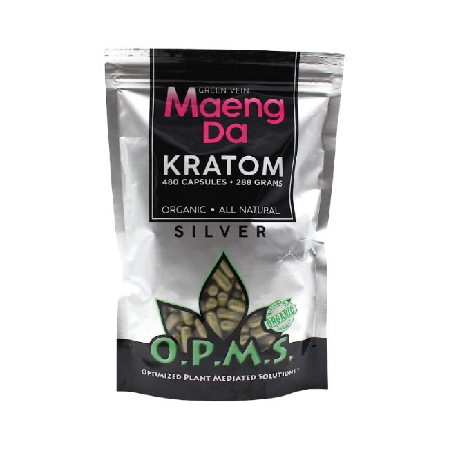 OPMS SILVER KRATOM (288 GRAMS) 480CT CAPSULES
