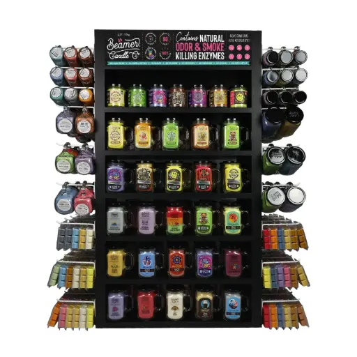 [Beam04] Beamer Candle Co - Fully Filled Medium Wooden Retail Display