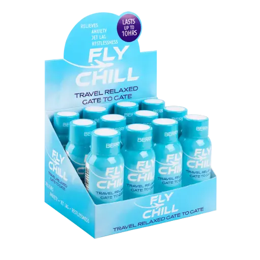 [FLY-SHT-4172] Supplement Center LLC- FlyChill Flight Anziety and Jetlag Restore - 2 oz. Shots