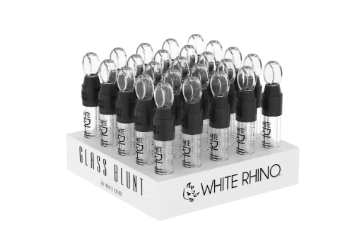 [CH2001] WHITE RHINO- GLASS BLUNT SLIDER - 25 COUNT DISPLAY