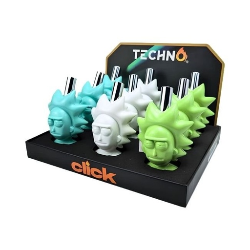 [19067A] TECHNO RICKY MORTY HEAD TORCH LIGHTER 9CT/ DISPLAY