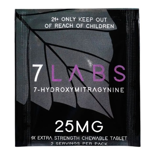 [7LAB25MG1CT] 7 LABS 7-HYDROXY EXTRA STRENGHT 25MG PER TABLET 1CT/40PK