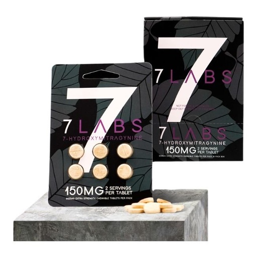 [7LAB25MG6CT] 7 LABS 7-HYDROXY EXTRA STRENGHT 25MG PER TABLET 6CT/10PK