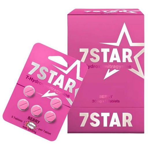 7 STAR 7-HYDROXYMITRAGYNINE 30MG PER TABLET 5CT/12PK