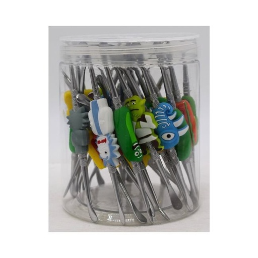 [A034] SILICONE DABBER TOOL ASSORTED DESIGN 30CT/ JAR