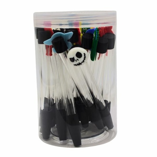 [A047] STRAW ONE HITTER WITH SILICONE TOP PIPE 20CT JAR