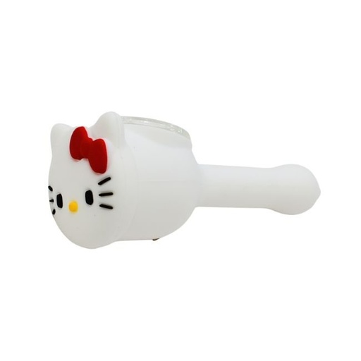 [A062] 4'' SILICONE CAT CHARACTER HAND PIPE