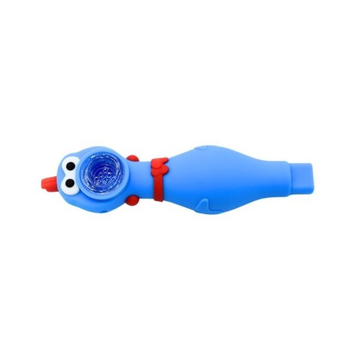 [A971] 5.5'' PEACOCK DESIGN SILICONE HAND PIPE