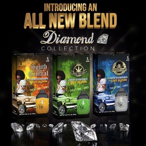 AFROMAN BLEND LIQUID DIAMOND + LIVE ROSIN 5GM DISPO 5CT/ BOX