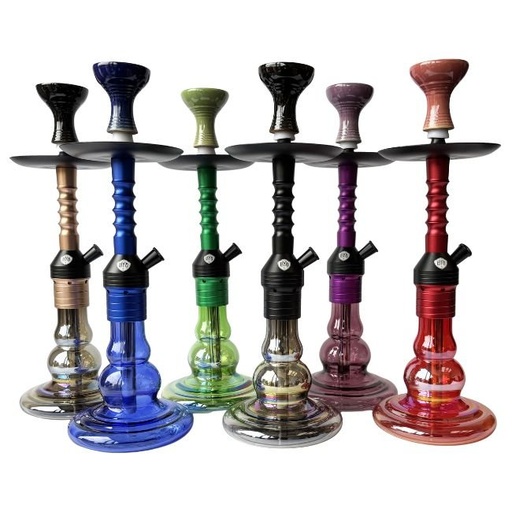 [AL004] BYO 19" VILLA HOOKAH CLICK TECHNOLOGY 1 HOSE ASSORTED COLOR AL004