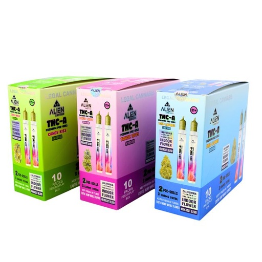 ALIEN THCA KNOCKOUT BLEND PREMIUM 2PK 3GM PRE ROLLS JOINT 10CT/ BOX