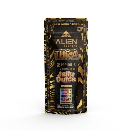 ALIEN THCA PREMIUM ROYAL BLEND LIMITED EDI. 2PK 3GM PRE ROLLS JOINT 10CT/ BOX