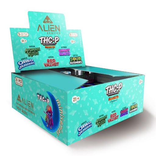 [ALIENTHCPDMINIJT] ALIEN EXOTICS THC-P DIAMOND (33.14%) MINI PRE ROLLED ASSORTED FLAVOR JOINT (OCEAN BLUE) 25CT/ BOX