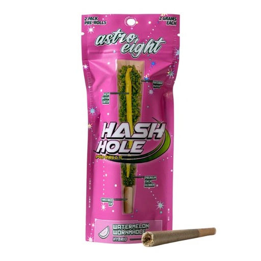 ASTRO EIGHT HASH HOLE PREMIUM THCA 2GM X 2PK PRE ROLLS JOINTS 10CT/ BOX