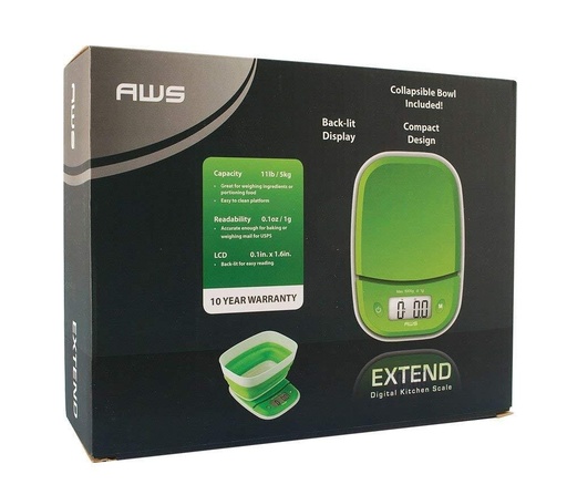AWS EXTEND 5K  KITCHEN SCALE 11LB/5000G