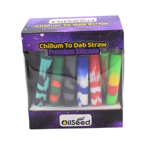 [BDC03] OILSEED DAB STRAW PREMIUM SILICONE CHILLUM 24CT/ BOX