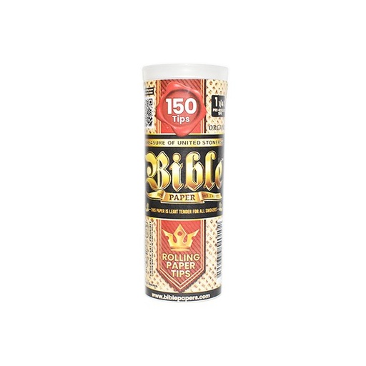 BIBLE PRE ROLLED TIP 150 TIPS 1 1/4 SIZE SQUEEZE BOTTLE