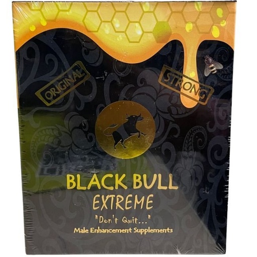 [BLACKBULLHON12CT] BLACK BULL EXTREME "DON'T QUIT' MALE ENHANCEMENT HONEY 12 SACHETS PER BOX