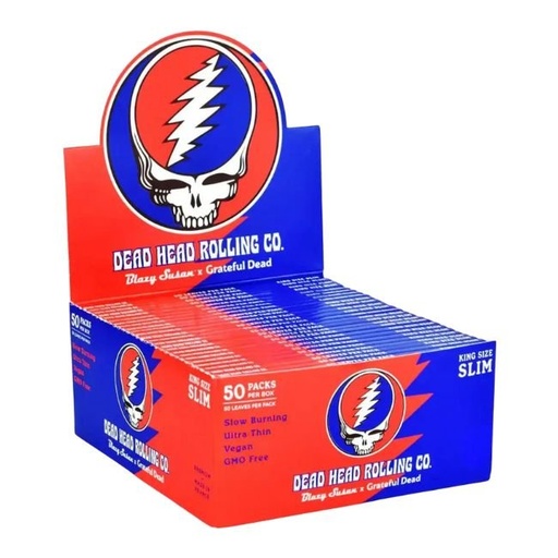 [BLAZYGDKSSPAPER] BLAZY SUSAN X GRATEFUL DEAD KING SIZE SLIM ROLLING PAPERS 50CT/ BOX