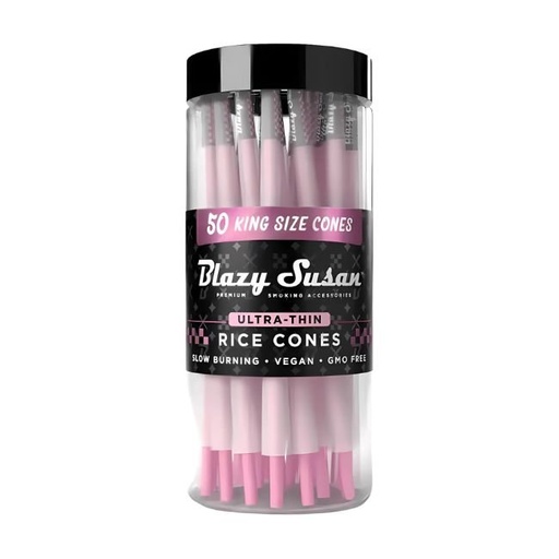 [BLAZYRCKS] BLAZY SUSAN KING SIZE ULTRA THIN RICE CONE 50CT JAR