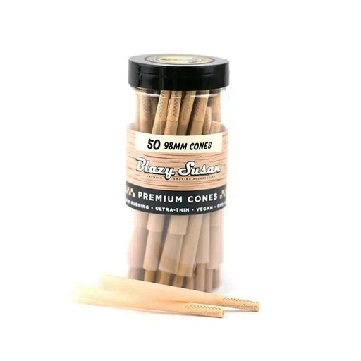 [BLAZYUB98MM] BLAZY SUSAN UNBLEACHED CONES 98MM (50CT JAR)