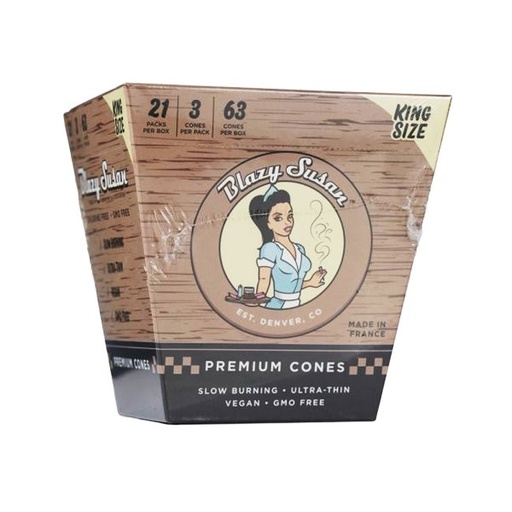 BLAZY SUSAN UNBLEACHED CONES - 21PACKS PER BOX