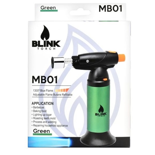 BLINK TORCH REFILLABLE BLUE FLAME BUTANE LIGHTER MB01
