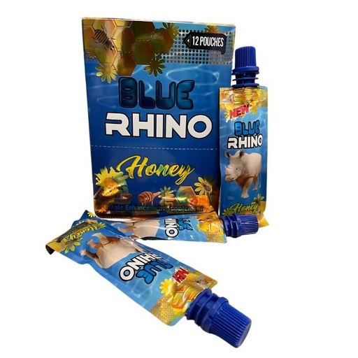 [BLUERHINOHONEY] BLUE RHINO MALE ENHANCEMENT SUPPLEMENT HONEY 12 TUBES PER BOX