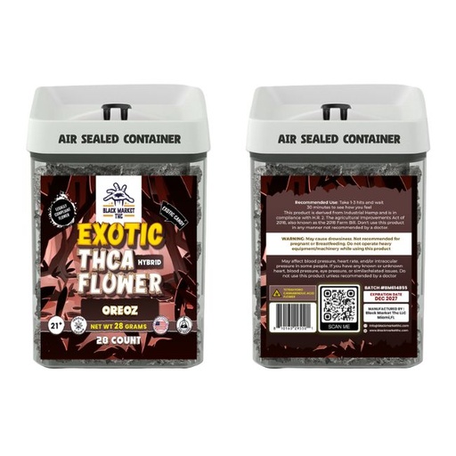 BLACK MARKET EXOTIC THCA 1GM X 28CT FLOWER JAR