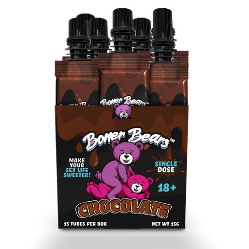 [BONERBEARCHOC] BONER BEARS SEXUAL ENHANCEMENT CHOCOLATE 15 TUBES PER BOX