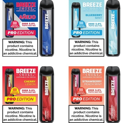 BREEZE PRO EDITION 5% DISPO (60ML) 2K PUFFS 10CT/ BOX