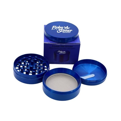 BABY STONER 4 PARTS ZINC ALOY FLAT 63MM GRINDER