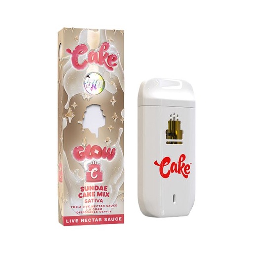 CAKE GLOW 3.0 THC-A LIVE NECTOR SAUCE 3GM DISPO 5CT/ BOX