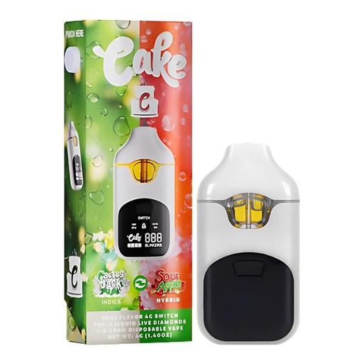 CAKE THCA LIQUID LIVE DIAMONDS SWITCH DUAL 4GM DISPO 5CT/ BOX