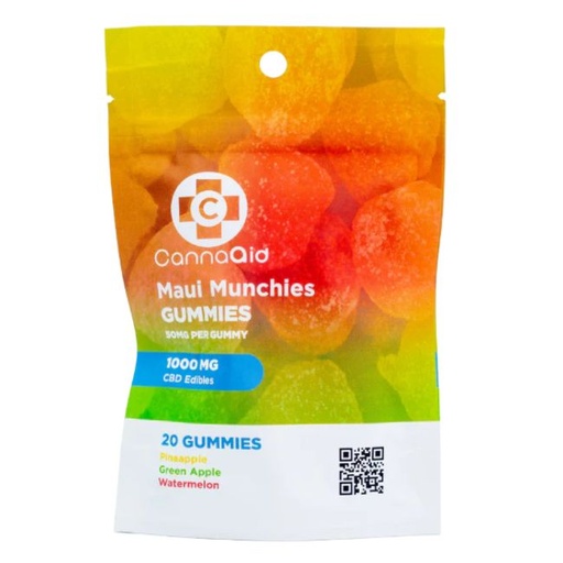 CANNAAID CBD LIVE RESIN CDT INFUSED 1000MG GUMMIES 20CT/ BAG