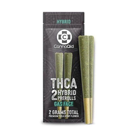 CANNAAID THCA 1GM X 2PK HYBRID PRE ROLLS JOINTS 10CT/ BOX