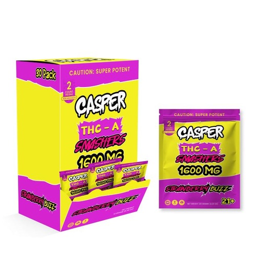 CASPER SMASHERS THC-A 1600MG X 2PK GUMMIES 30CT/ BOX