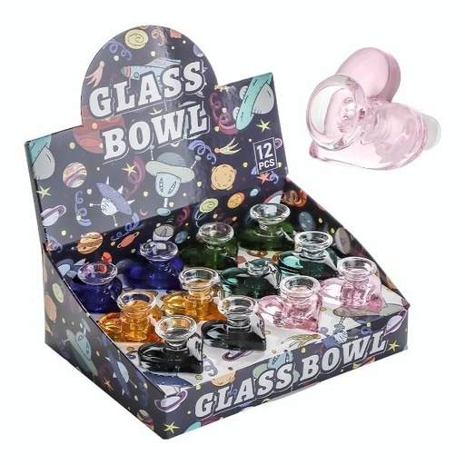 [CBL074] HEART SHAPE DESIGN 14MM MALE GLASS BOWL 12CT DISPLAY