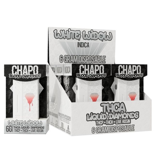 CHAPO BLOOD DIAMOND THCA LIQUID DIAMOND THCP + THCH +  LIVE RESIN 6GM DISPO 6CT/ BOX
